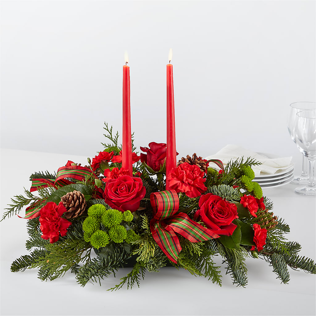 By the Candlelight Centerpiece – DESIGNER'S TOUCH FLORIST & GIFT SHOP LLC, West Union SC