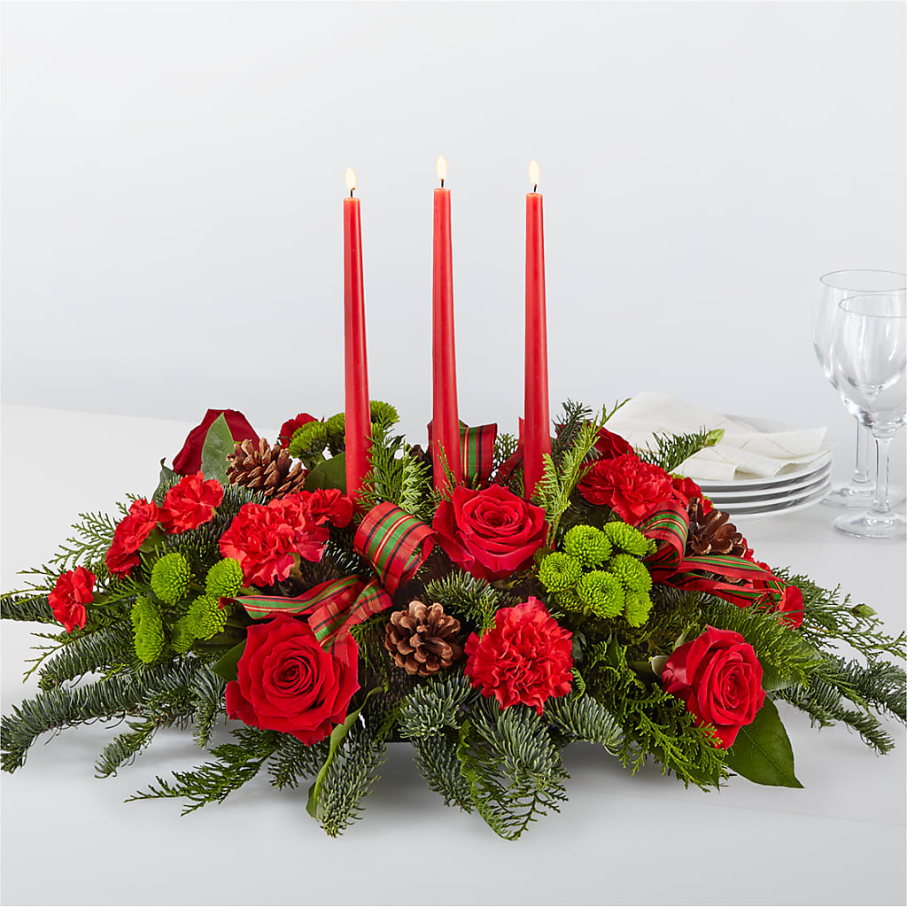 By the Candlelight Centerpiece – DESIGNER'S TOUCH FLORIST & GIFT SHOP LLC, West Union SC