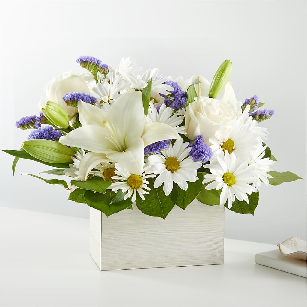 Beyond Blue Box Bouquet – DESIGNER'S TOUCH FLORIST & GIFT SHOP LLC, West Union SC