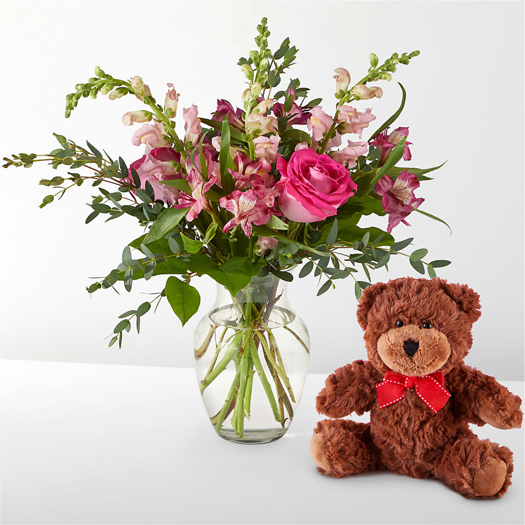 Happily Ever After Bouquet & Bear Set – DESIGNER'S TOUCH FLORIST & GIFT SHOP LLC, West Union SC