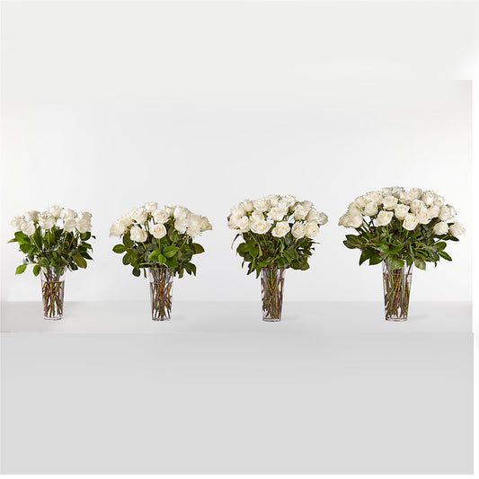 Long Stem White Rose Bouquet – DESIGNER'S TOUCH FLORIST & GIFT SHOP LLC, West Union SC