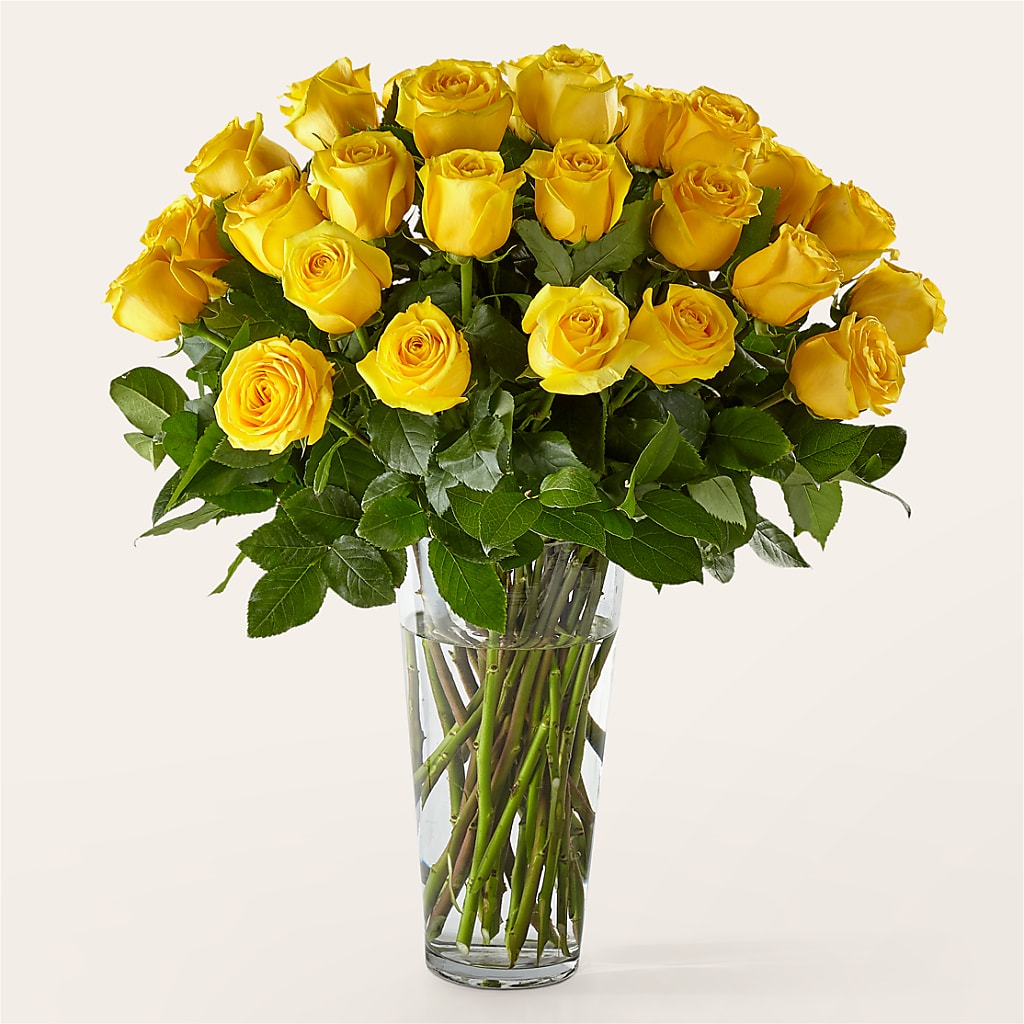 Long Stem Yellow Rose Bouquet – DESIGNER'S TOUCH FLORIST & GIFT SHOP LLC, West Union SC