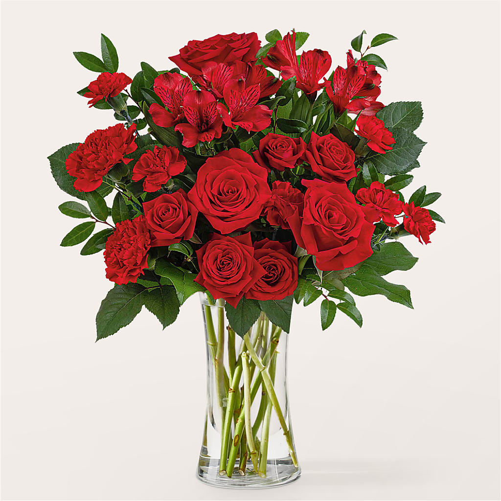 Brilliant Ruby Bouquet – DESIGNER'S TOUCH FLORIST & GIFT SHOP LLC, West Union SC