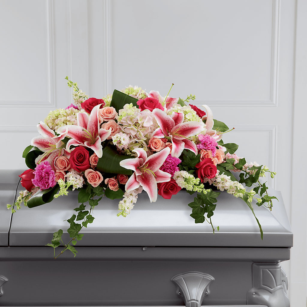 Splendid Grace Casket Spray – DESIGNER'S TOUCH FLORIST & GIFT SHOP LLC, West Union SC