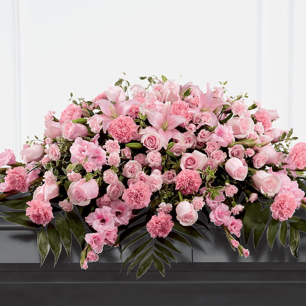 Garden of Comfort Casket Spray (Standard) – DESIGNER'S TOUCH FLORIST & GIFT SHOP LLC, West Union SC