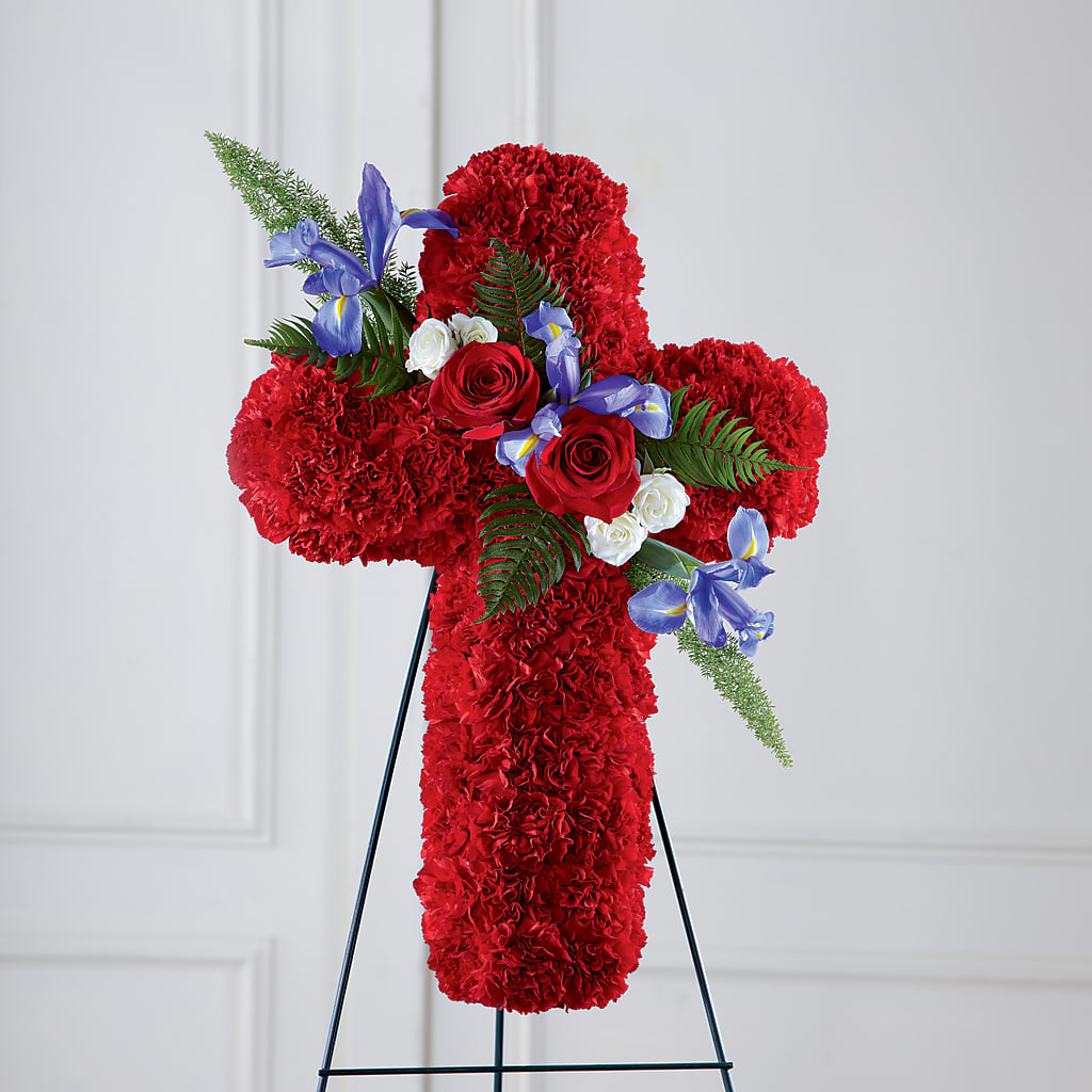 Faithful Hero Floral Cross – DESIGNER'S TOUCH FLORIST & GIFT SHOP LLC, West Union SC