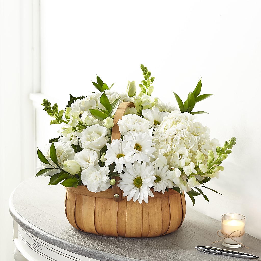 Pure Ivory Basket – DESIGNER'S TOUCH FLORIST & GIFT SHOP LLC, West Union SC