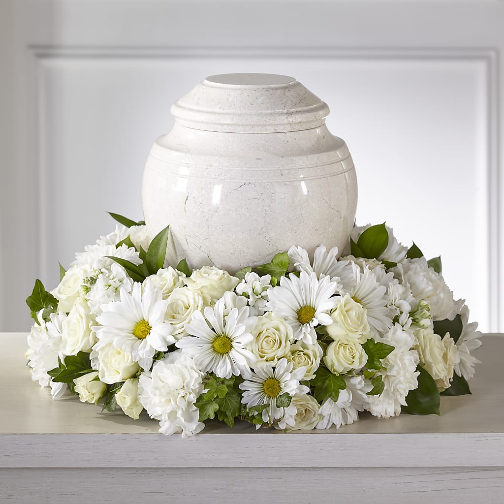 Ivory Gardens Cremation Adornment – DESIGNER'S TOUCH FLORIST & GIFT SHOP LLC, West Union SC