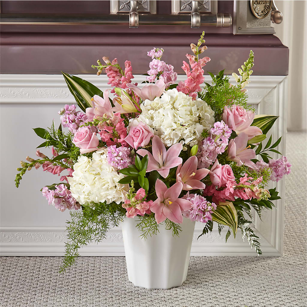 Simply Serene Floor Basket – DESIGNER'S TOUCH FLORIST & GIFT SHOP LLC, West Union SC