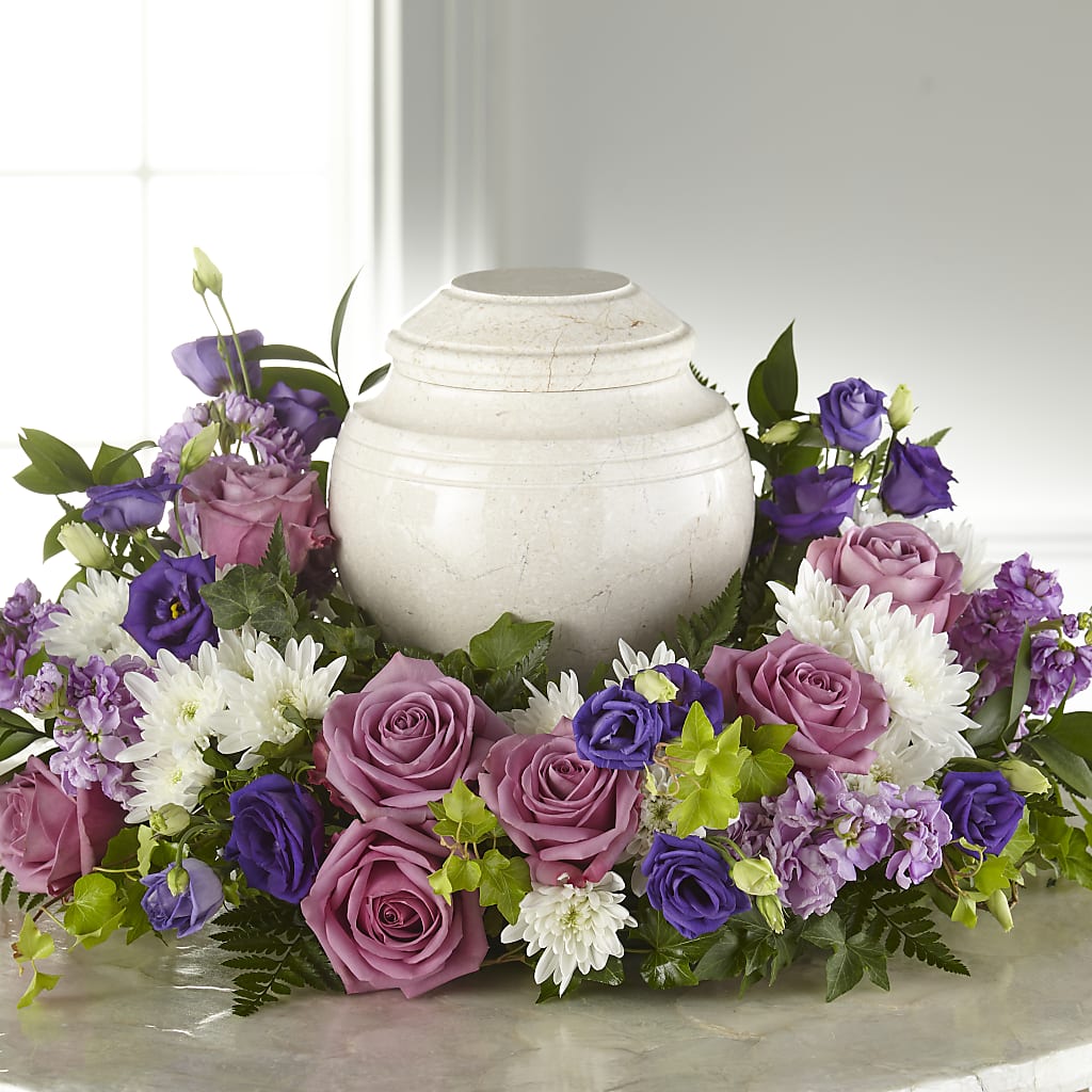 Blooming Sympathy Cremation Adornment – DESIGNER'S TOUCH FLORIST & GIFT SHOP LLC, West Union SC