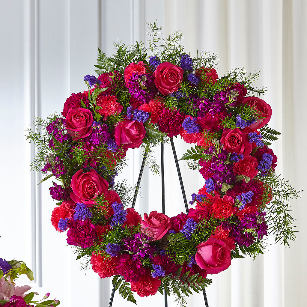 Calming Colors Wreath – DESIGNER'S TOUCH FLORIST & GIFT SHOP LLC, West Union SC