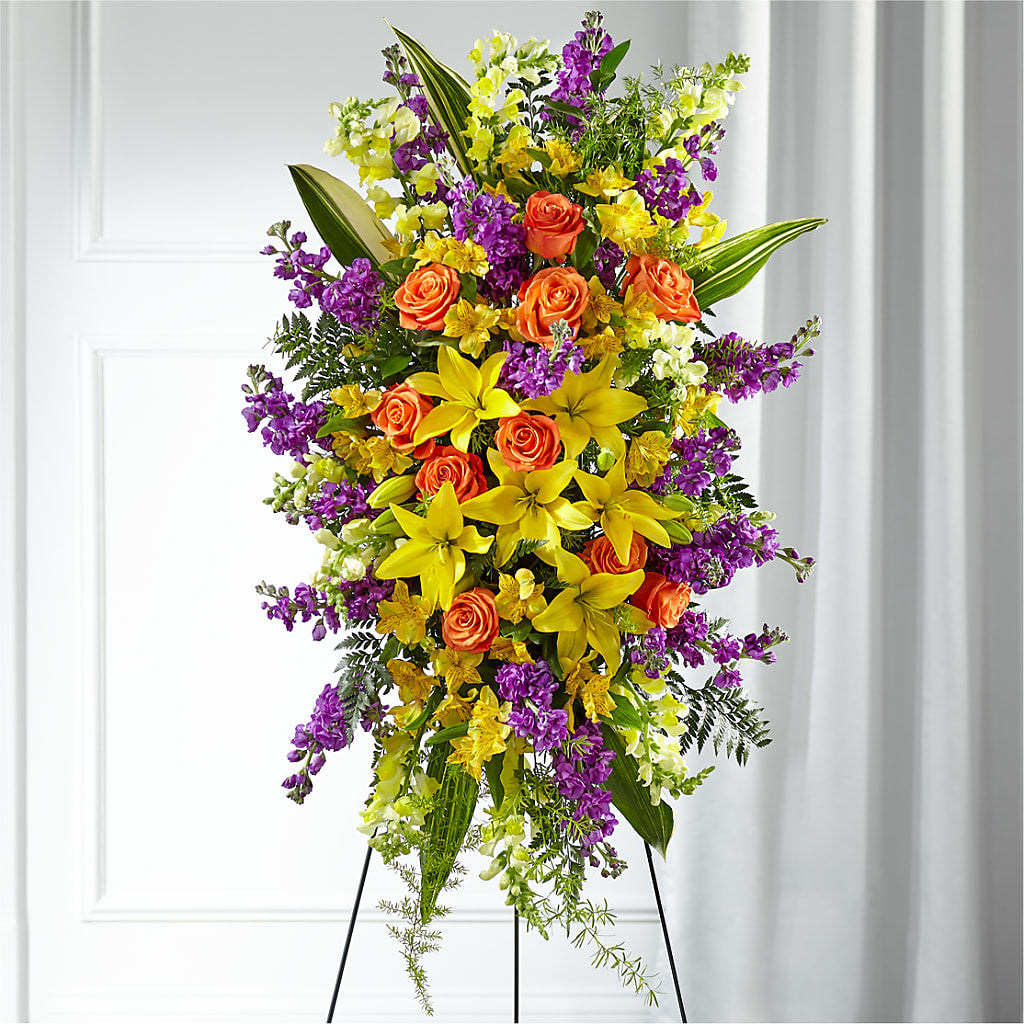 Thoughtful Prayers Standing Spray – DESIGNER'S TOUCH FLORIST & GIFT SHOP LLC, West Union SC
