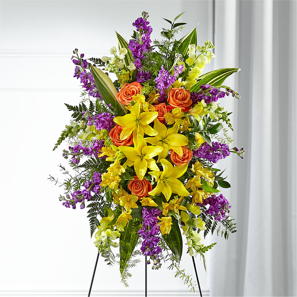 Thoughtful Prayers Standing Spray – DESIGNER'S TOUCH FLORIST & GIFT SHOP LLC, West Union SC