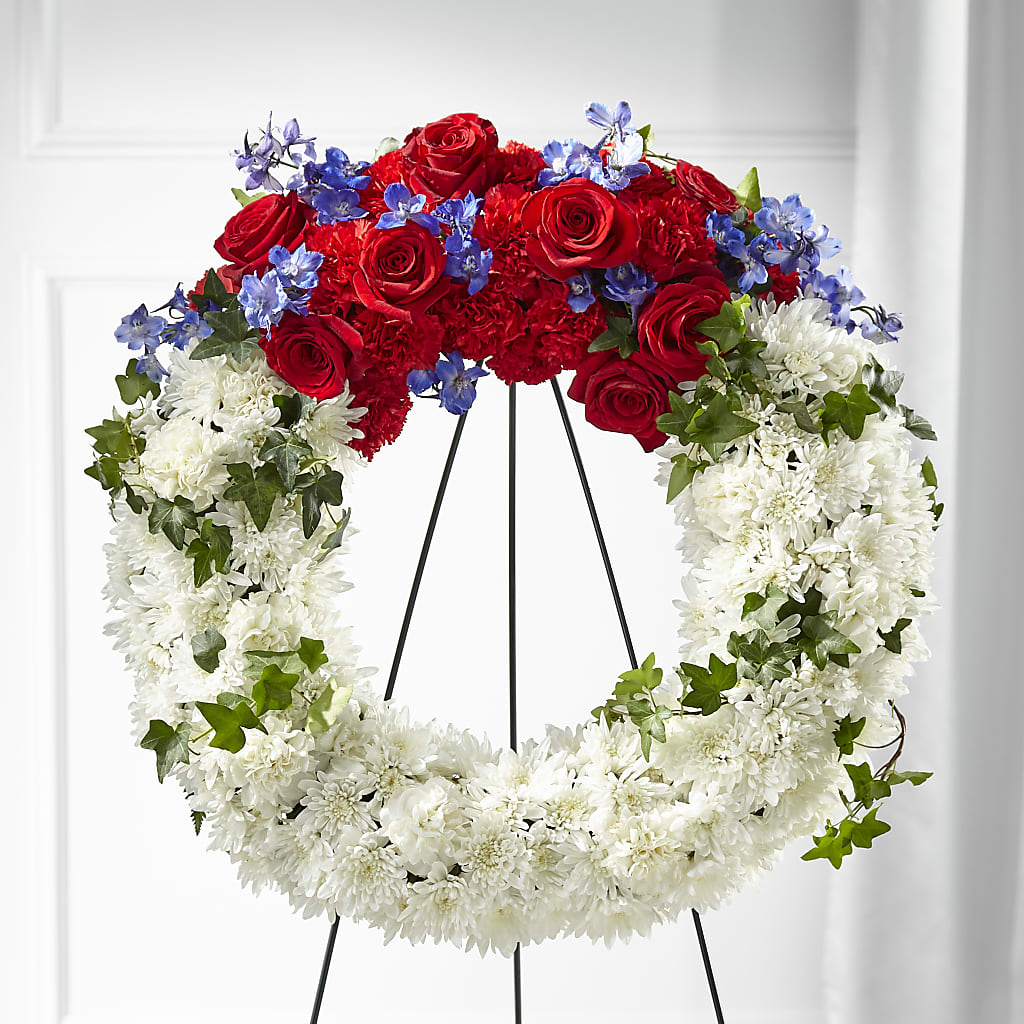 Patriotic Passion Wreath – DESIGNER'S TOUCH FLORIST & GIFT SHOP LLC, West Union SC