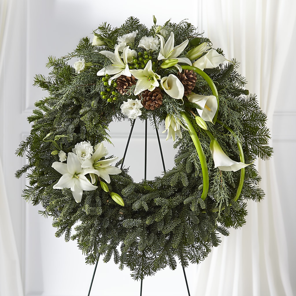 Greens of Hope Wreath – DESIGNER'S TOUCH FLORIST & GIFT SHOP LLC, West Union SC