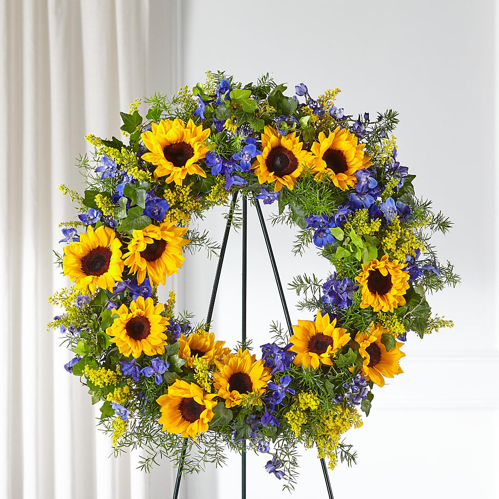 Bright Rays Wreath – DESIGNER'S TOUCH FLORIST & GIFT SHOP LLC, West Union SC