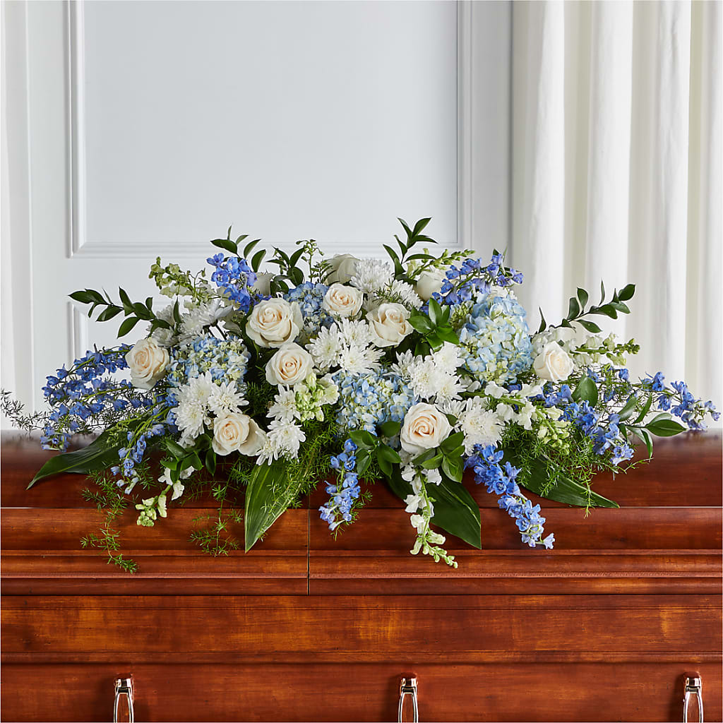 Timeless Essence Casket Spray – DESIGNER'S TOUCH FLORIST & GIFT SHOP LLC, West Union SC