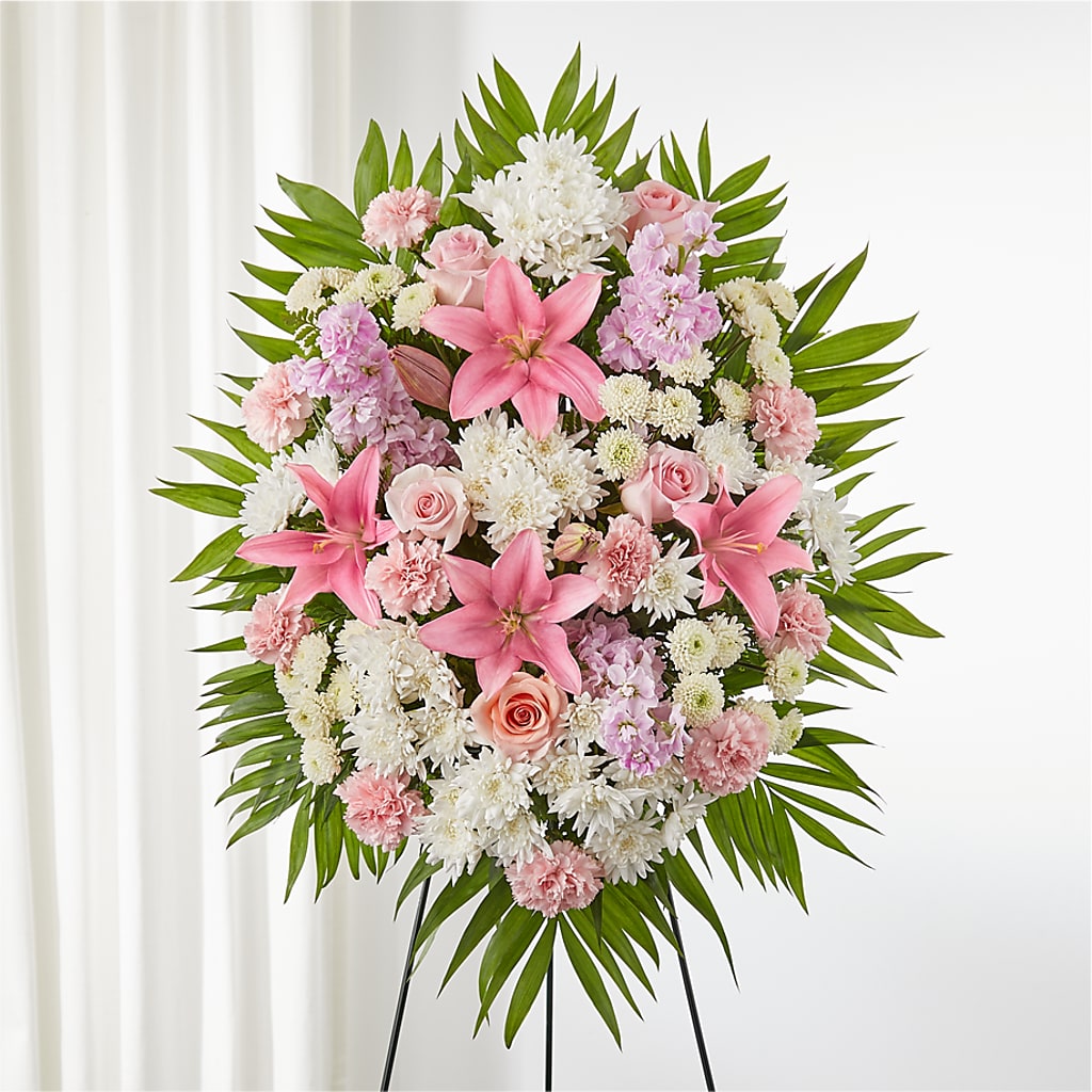 Offering Solace Standing Spray – DESIGNER'S TOUCH FLORIST & GIFT SHOP LLC, West Union SC