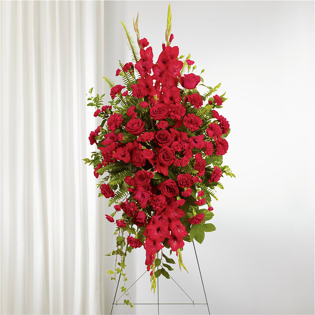 From the Heart Standing Spray – DESIGNER'S TOUCH FLORIST & GIFT SHOP LLC, West Union SC