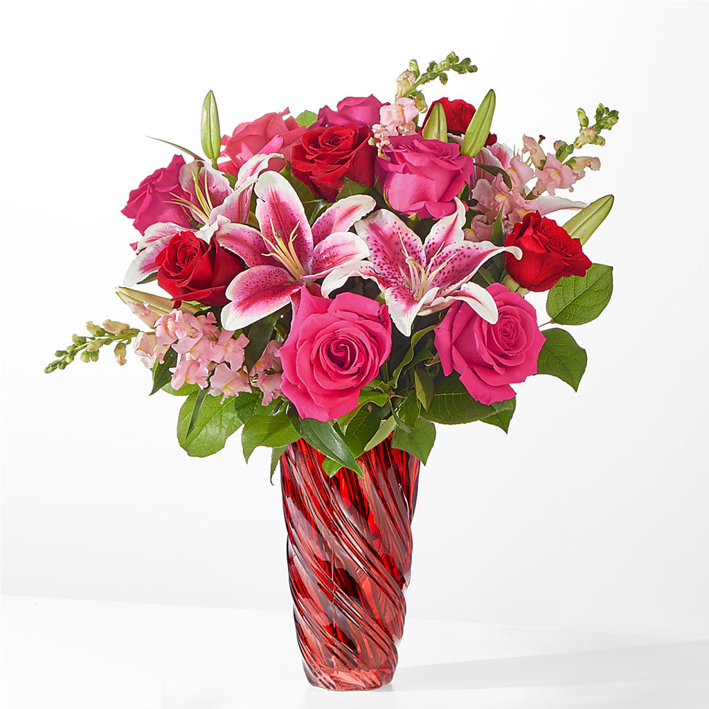 Always You Bouquet with Luxe Swirl Vase – DESIGNER'S TOUCH FLORIST & GIFT SHOP LLC, West Union SC