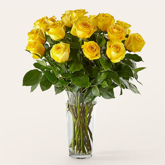 Long Stem Yellow Rose Bouquet – DESIGNER'S TOUCH FLORIST & GIFT SHOP LLC, West Union SC