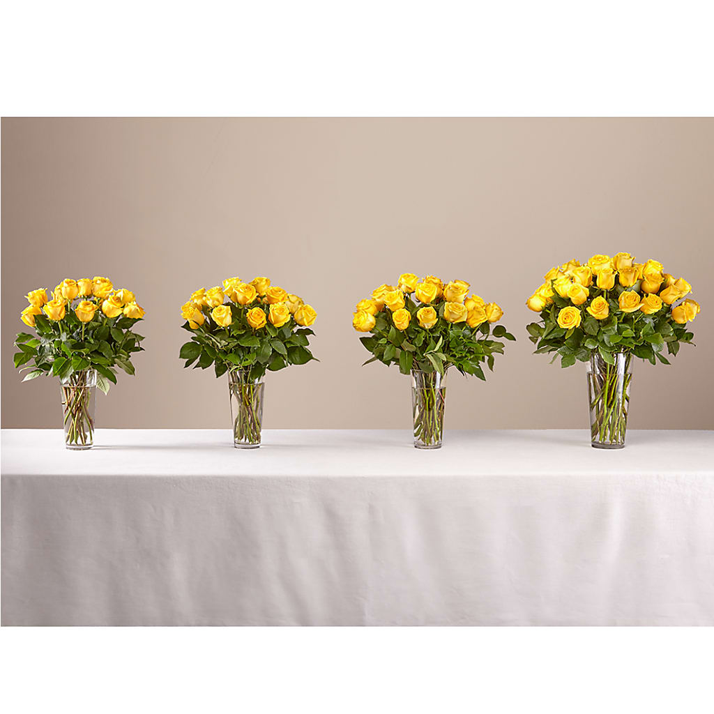 Long Stem Yellow Rose Bouquet – DESIGNER'S TOUCH FLORIST & GIFT SHOP LLC, West Union SC