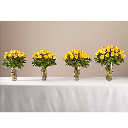 Long Stem Yellow Rose Bouquet – DESIGNER'S TOUCH FLORIST & GIFT SHOP LLC, West Union SC