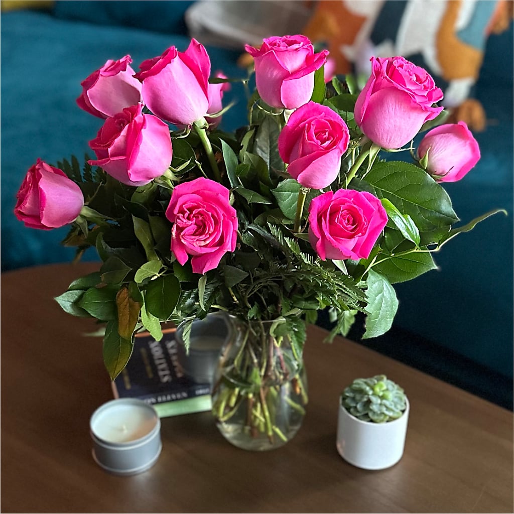 Long Stem Pink Rose Bouquet – DESIGNER'S TOUCH FLORIST & GIFT SHOP LLC, West Union SC