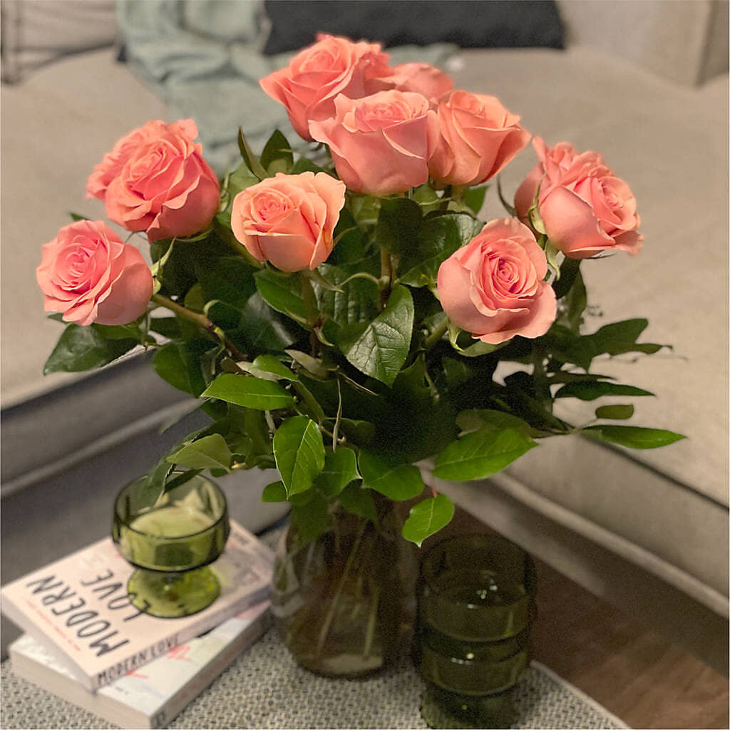 Long Stem Pink Rose Bouquet – DESIGNER'S TOUCH FLORIST & GIFT SHOP LLC, West Union SC