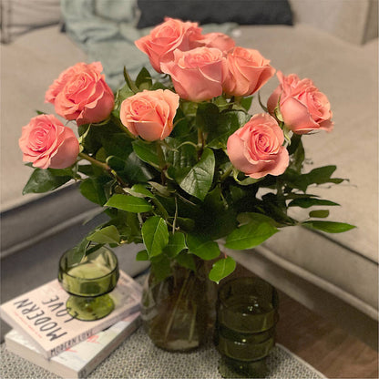 Long Stem Pink Rose Bouquet – DESIGNER'S TOUCH FLORIST & GIFT SHOP LLC, West Union SC