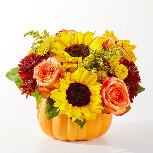 Golden Gourd Pumpkin Bouquet – DESIGNER'S TOUCH FLORIST & GIFT SHOP LLC, West Union SC