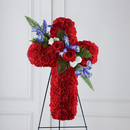 Faithful Hero Floral Cross – DESIGNER'S TOUCH FLORIST & GIFT SHOP LLC, West Union SC