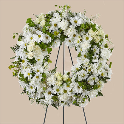 Faithful Wishes Wreath – DESIGNER'S TOUCH FLORIST & GIFT SHOP LLC, West Union SC