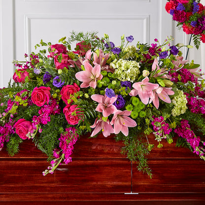 Radiant Tribute Casket Spray – DESIGNER'S TOUCH FLORIST & GIFT SHOP LLC, West Union SC