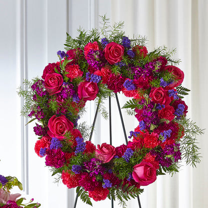 Calming Colors Wreath – DESIGNER'S TOUCH FLORIST & GIFT SHOP LLC, West Union SC