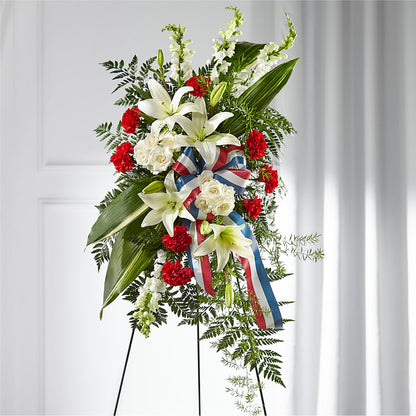 Stars of Life Standing Spray – DESIGNER'S TOUCH FLORIST & GIFT SHOP LLC, West Union SC