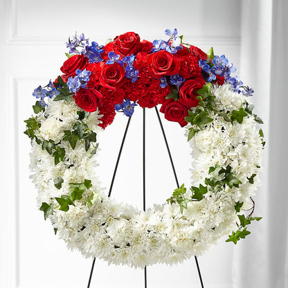 Patriotic Passion Wreath – DESIGNER'S TOUCH FLORIST & GIFT SHOP LLC, West Union SC