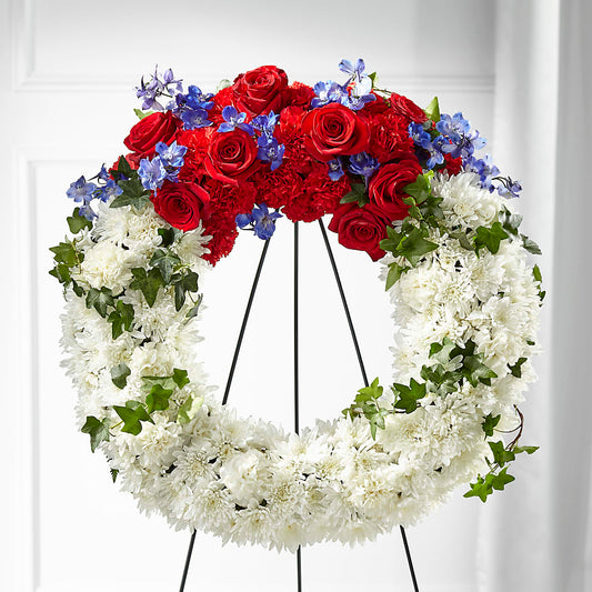 Patriotic Passion Wreath – DESIGNER'S TOUCH FLORIST & GIFT SHOP LLC, West Union SC