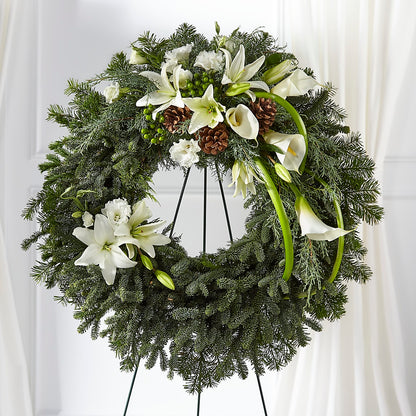 Greens of Hope Wreath – DESIGNER'S TOUCH FLORIST & GIFT SHOP LLC, West Union SC