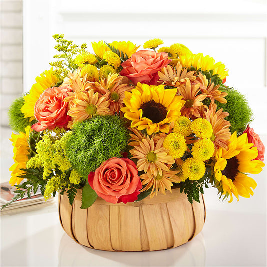 Harvest Sunflower Basket – DESIGNER'S TOUCH FLORIST & GIFT SHOP LLC, West Union SC