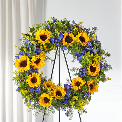 Bright Rays Wreath – DESIGNER'S TOUCH FLORIST & GIFT SHOP LLC, West Union SC
