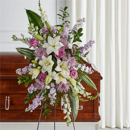 Grateful Hearts Standing Spray – DESIGNER'S TOUCH FLORIST & GIFT SHOP LLC, West Union SC