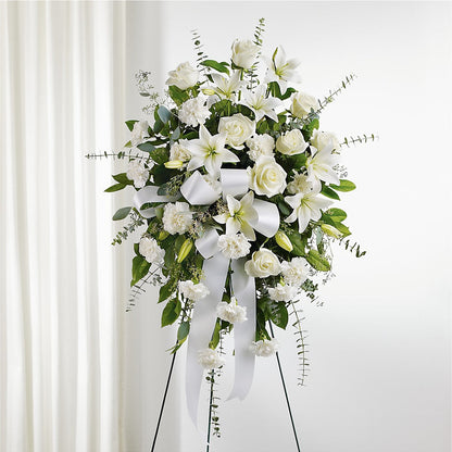 With Care Standing Spray – DESIGNER'S TOUCH FLORIST & GIFT SHOP LLC, West Union SC